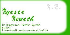 nyeste nemeth business card